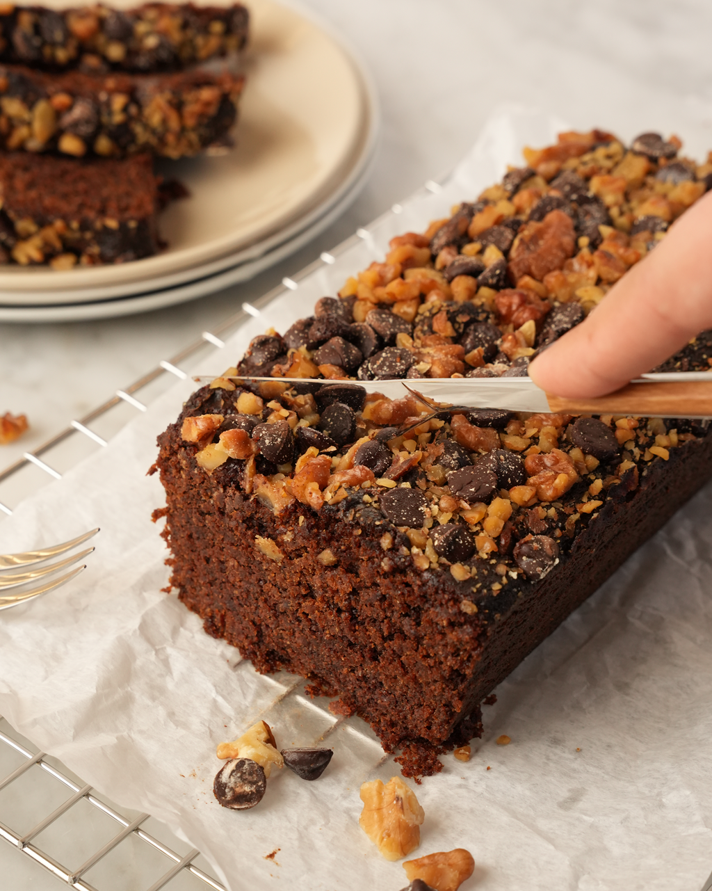 Chocolate Date Walnut Loaf