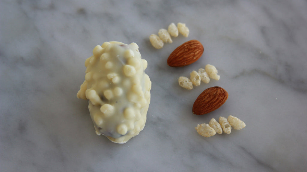 Crunchy Almond Chocolate Dates