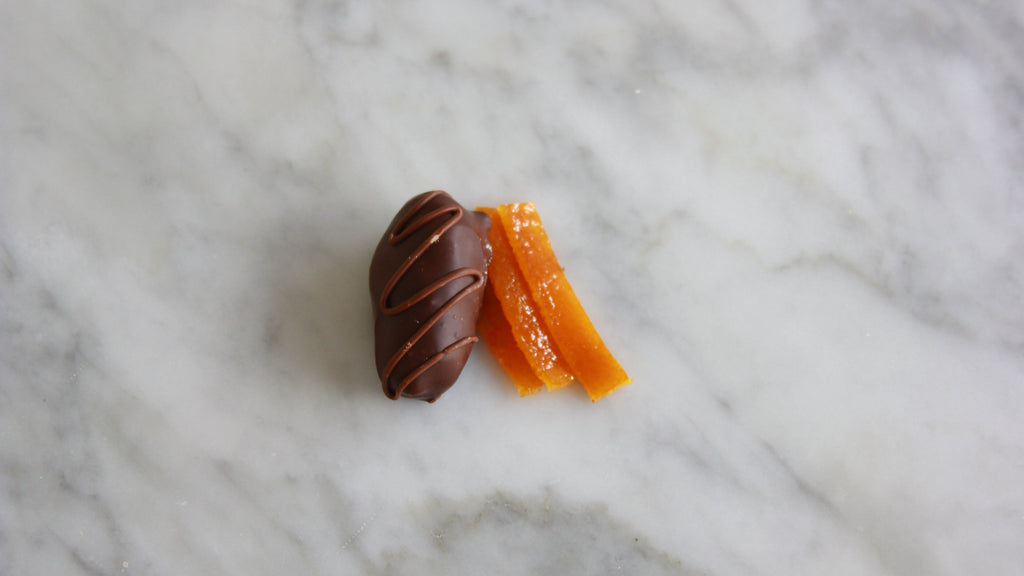 Mandarin Chocolate Dipped Dates