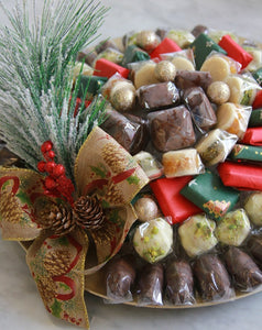 Christmas Pine Cone Hamper - Golden Plate - Large Size