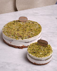 Pistachio Ashta Ice Cream Cake