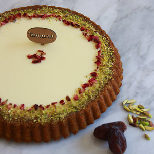 Pistachio Mouhalabieh Date Cake