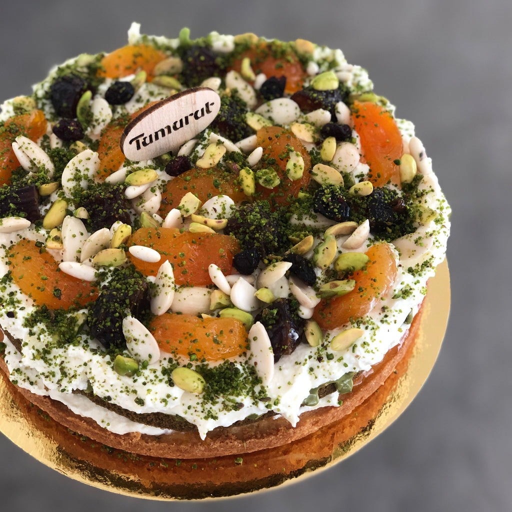 Pistachio Ashta Cake